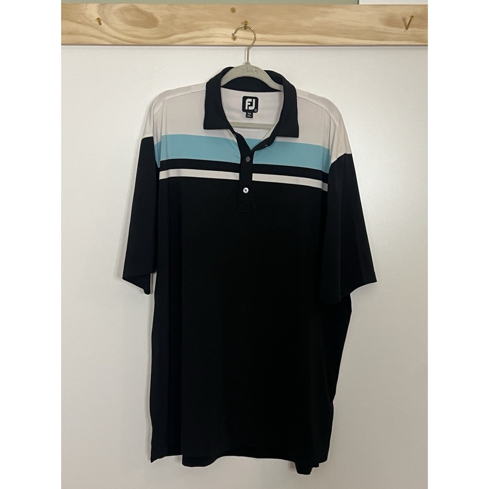Footjoy Golf Polo Colorblock Stripes Outdoor Men Size 2XL